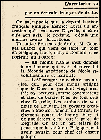 georges suarez,averbode,mgr picard,cristeros,paul van zeeland,frédéric denis,marie de vivier,marguerite mathieu,olivier mathieu,fernand hubert,légion d'honneur,andré tardieu
