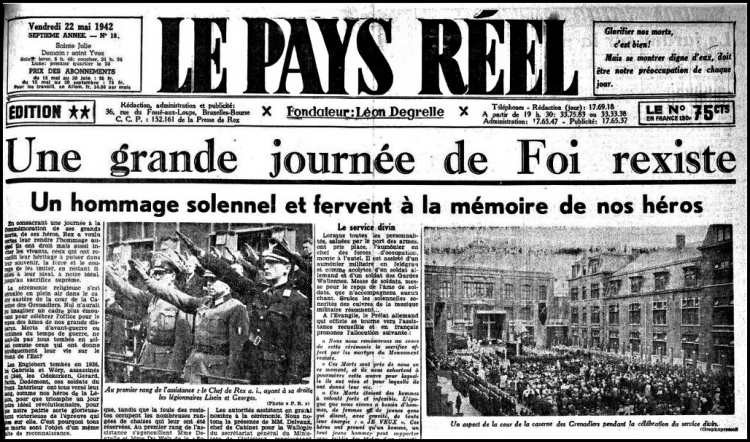 Pays réel 1942 05 22 Hommage martyrs rexistes.JPG